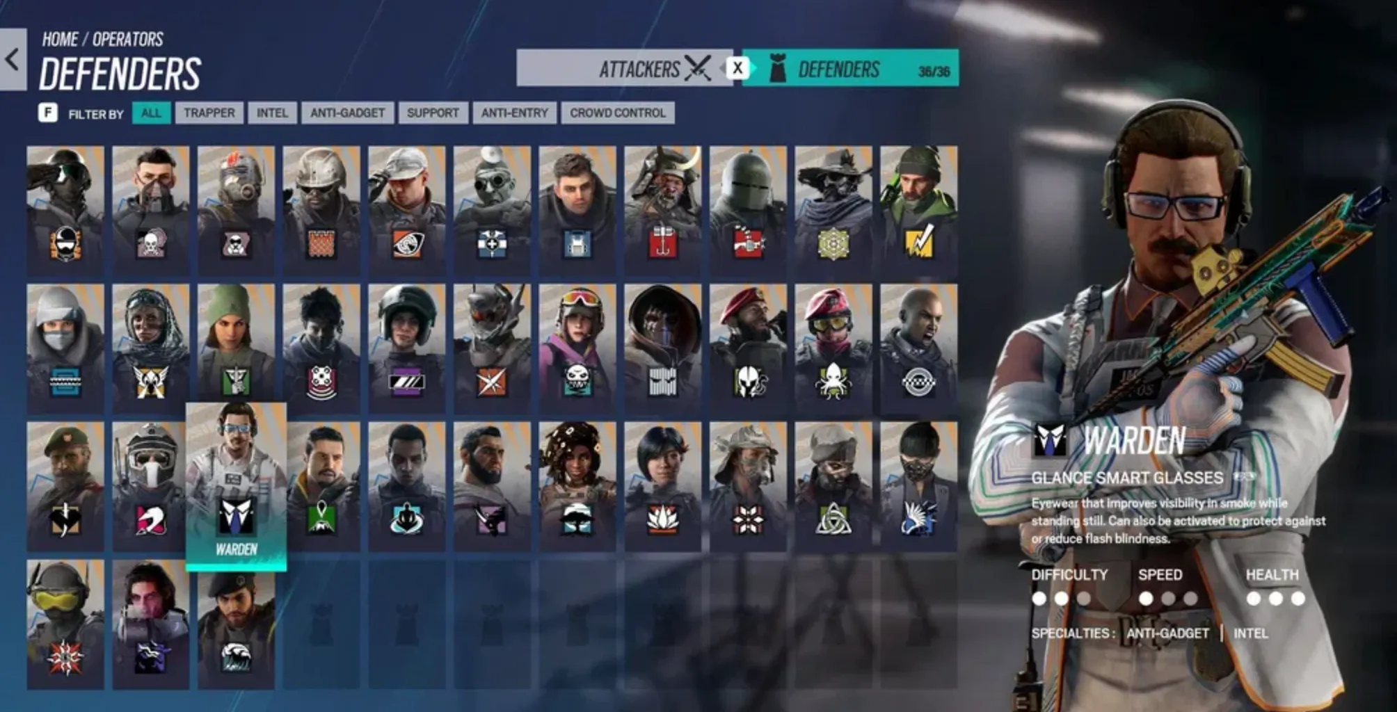 best warden loadout in r6